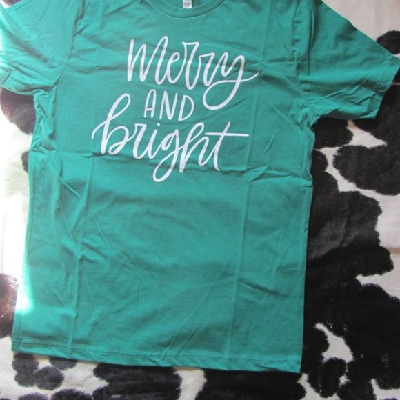 BELLA CANVAS MERRY & BRIGHT CHRISTMAS TSHIRTS - Picture 4 of 4